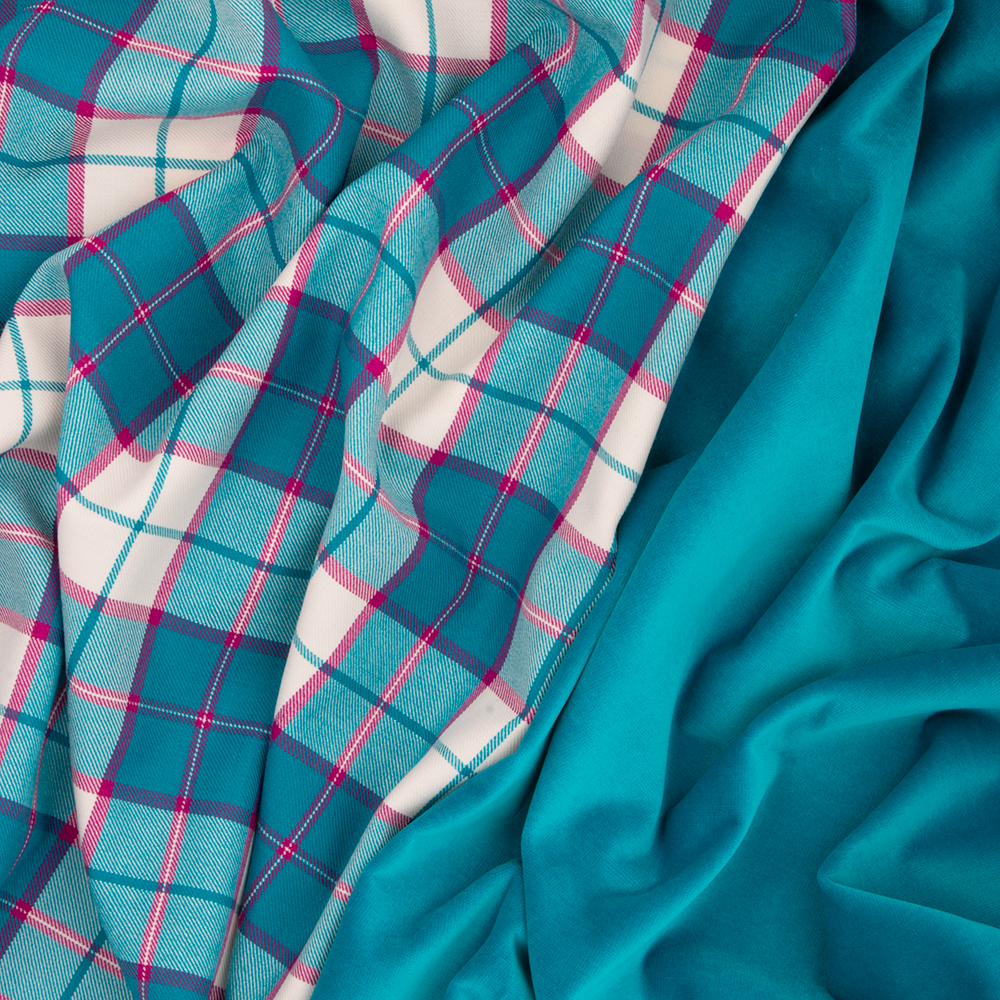 **NEW** Braw Aqua Tartan - Child Hose - Bonnie Tartan Limited