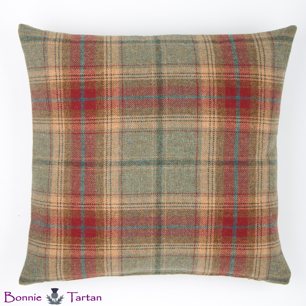 Autumn Tweed Cushion - Bonnie Tartan