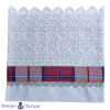 Guipure dickie bib - tartan