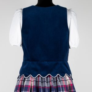 Aboyne Vest in Marine with scallopes