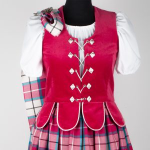 National Aboyne Vest shown in Rose with petals