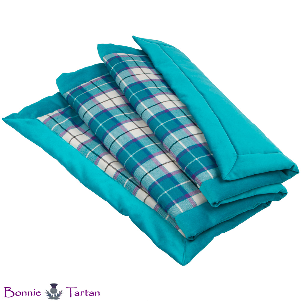 Bonnie Aqua Tartan Throw