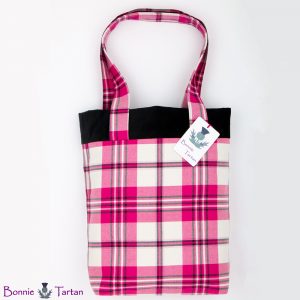 Raspberry Scott Tartan Tote Bag