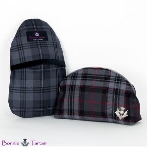 Granite Tartan Wool Washbag and Hot Water Bottle