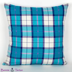 Highland Aqua Tartan Cushion