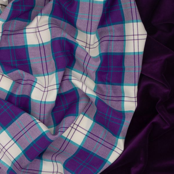 Alba Violet Tartan And Bonnie Violet Velvet