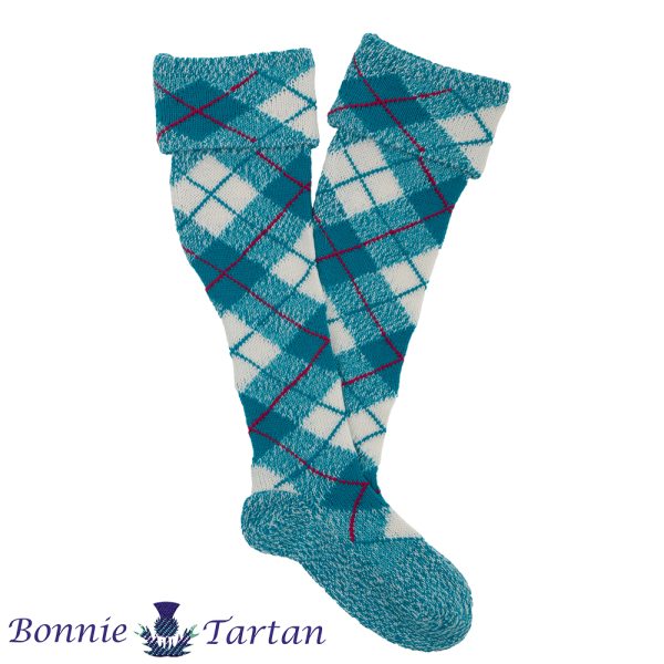 Braw Aqua Tartan Hose