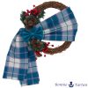 Tartan Plaid Wreath With Velvet Bow