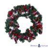 Evergreen Tartan Fabric Wrap Wreath